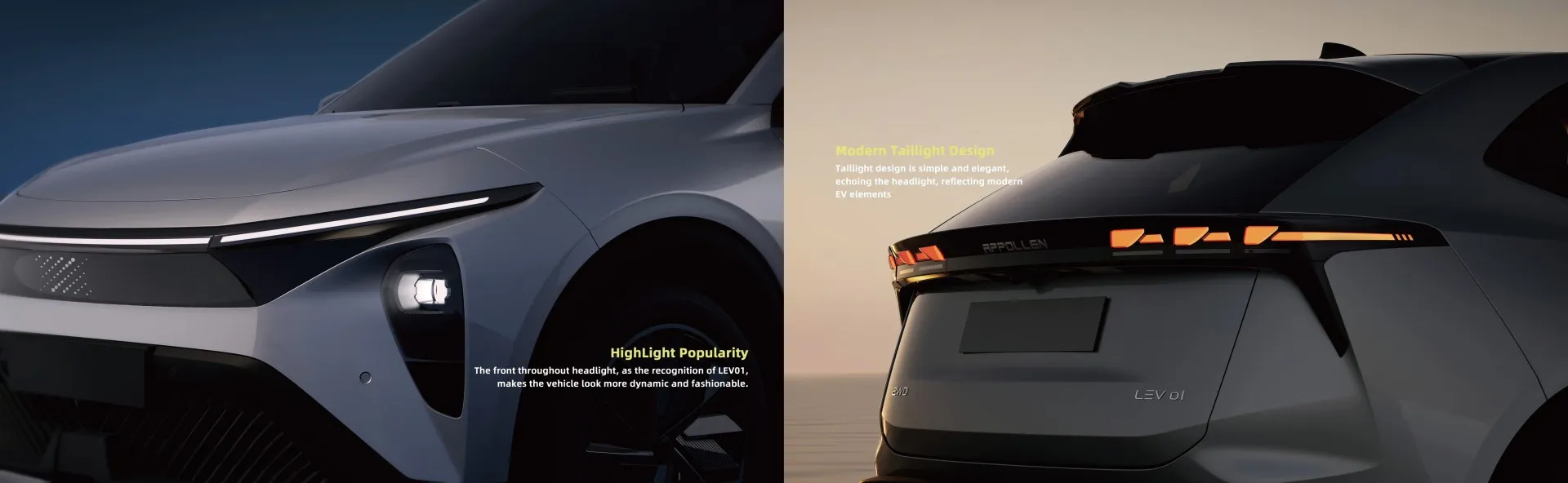 Hannun dama na Lev01 Drive SUV Sabuwar makamashin makamashi ev Long 40