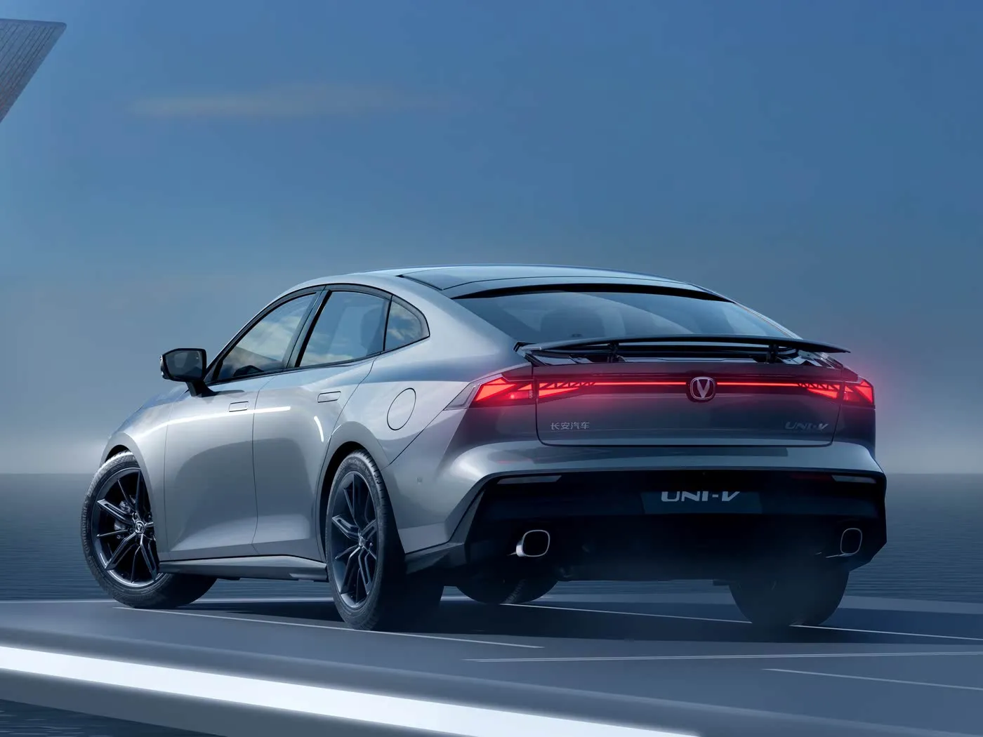 Changan UNI V Edition Edition Sedan Atomatik Sabon FWD R18 Tayoyin ACC Cruise Yuro VI Cikin Fata tare da Dark Gama Jagoran Hagu