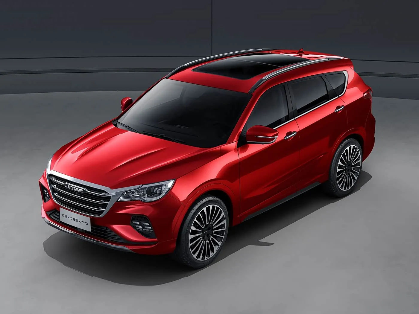 Sabuwar Chery Jetour X70 SUV Turi ta atomatik Euro VI Emission Alloy Roof Rack Rear Kamara Fata Kujeru