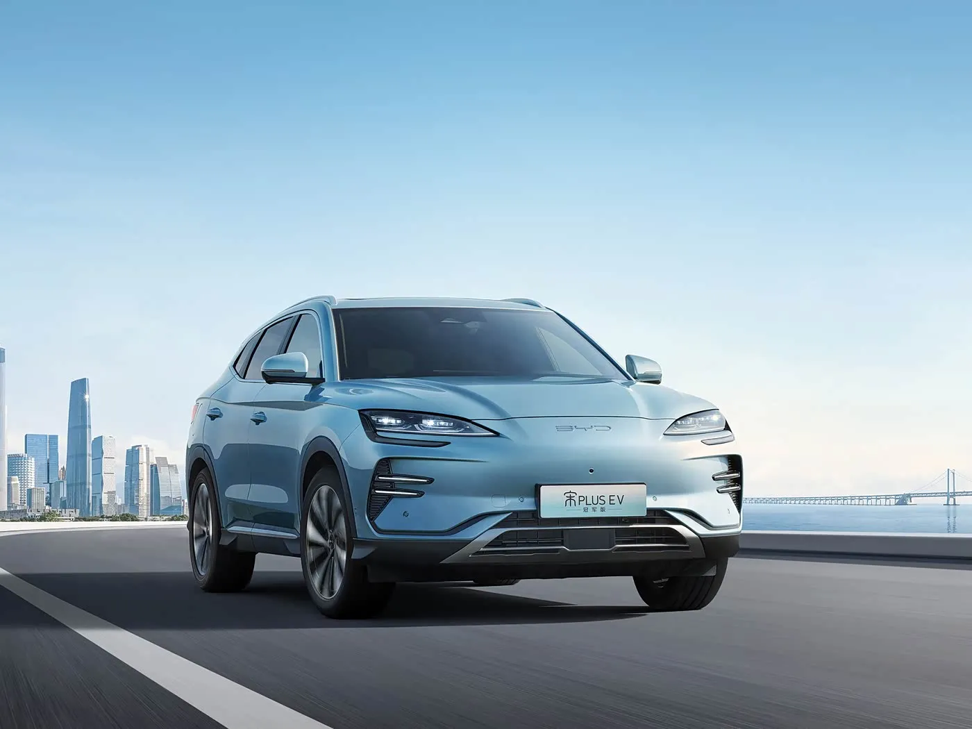 BYD Song Plus SUV Atomatik AWD tare da Rear Kamara Fata kujerun Hagu Hybrid Fuel Tuƙi Hagu