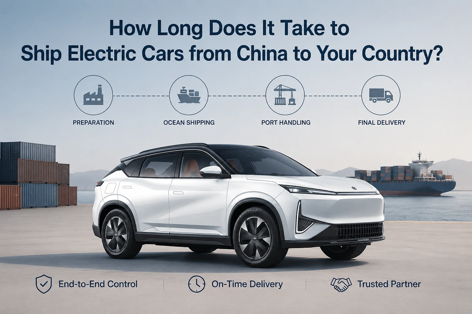 Yaya tsawon lokacin da ake ɗaukar motocin lantarki daga China zuwa ƙasarku?