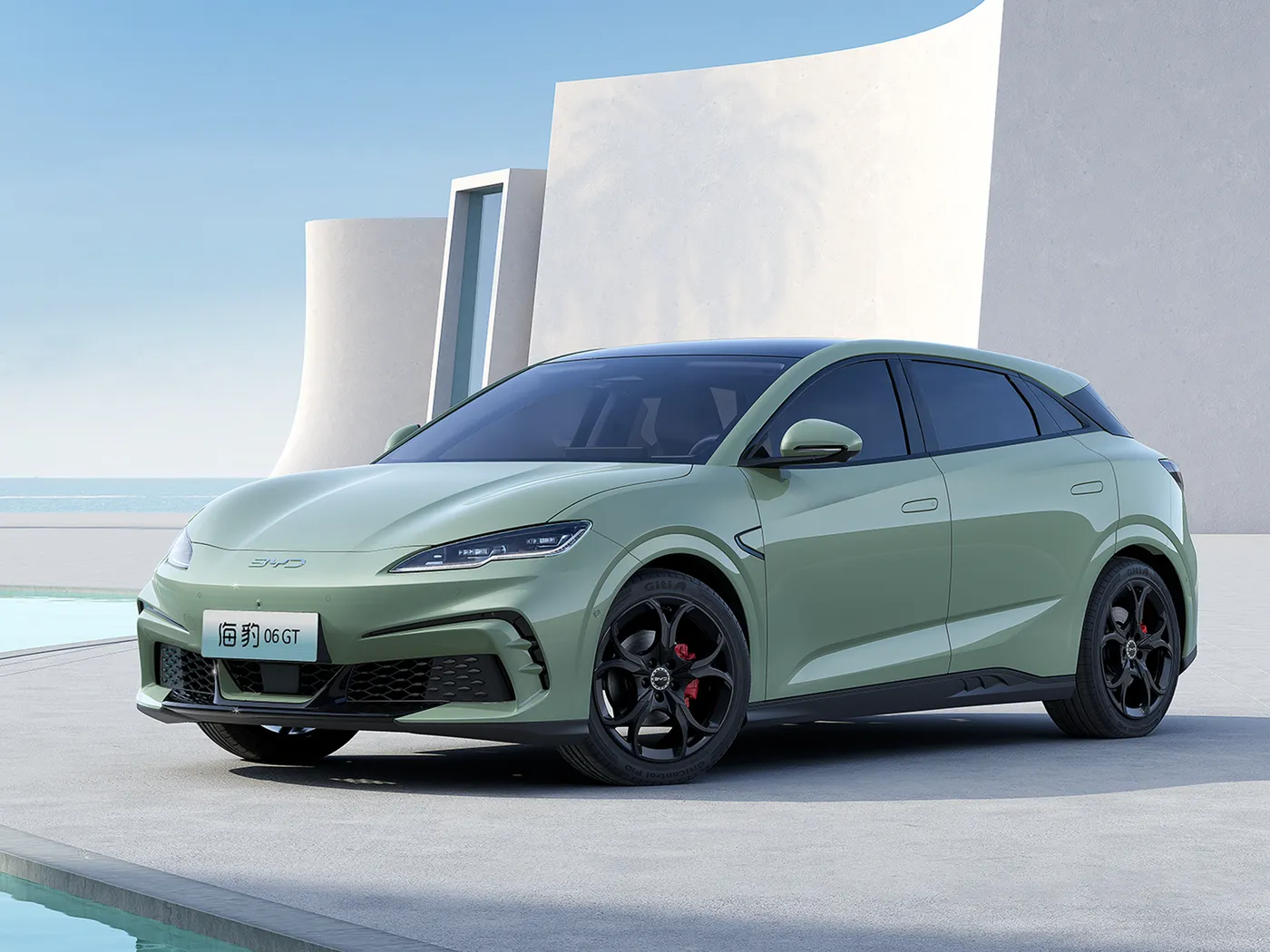 BYD Hatimin 06GT Heatwave Edition Electric Hatchback 550 AWD 3000W Wutar Mota 4x4 Mini Auto tare da Ƙwarewar Hagu mai ƙarfi