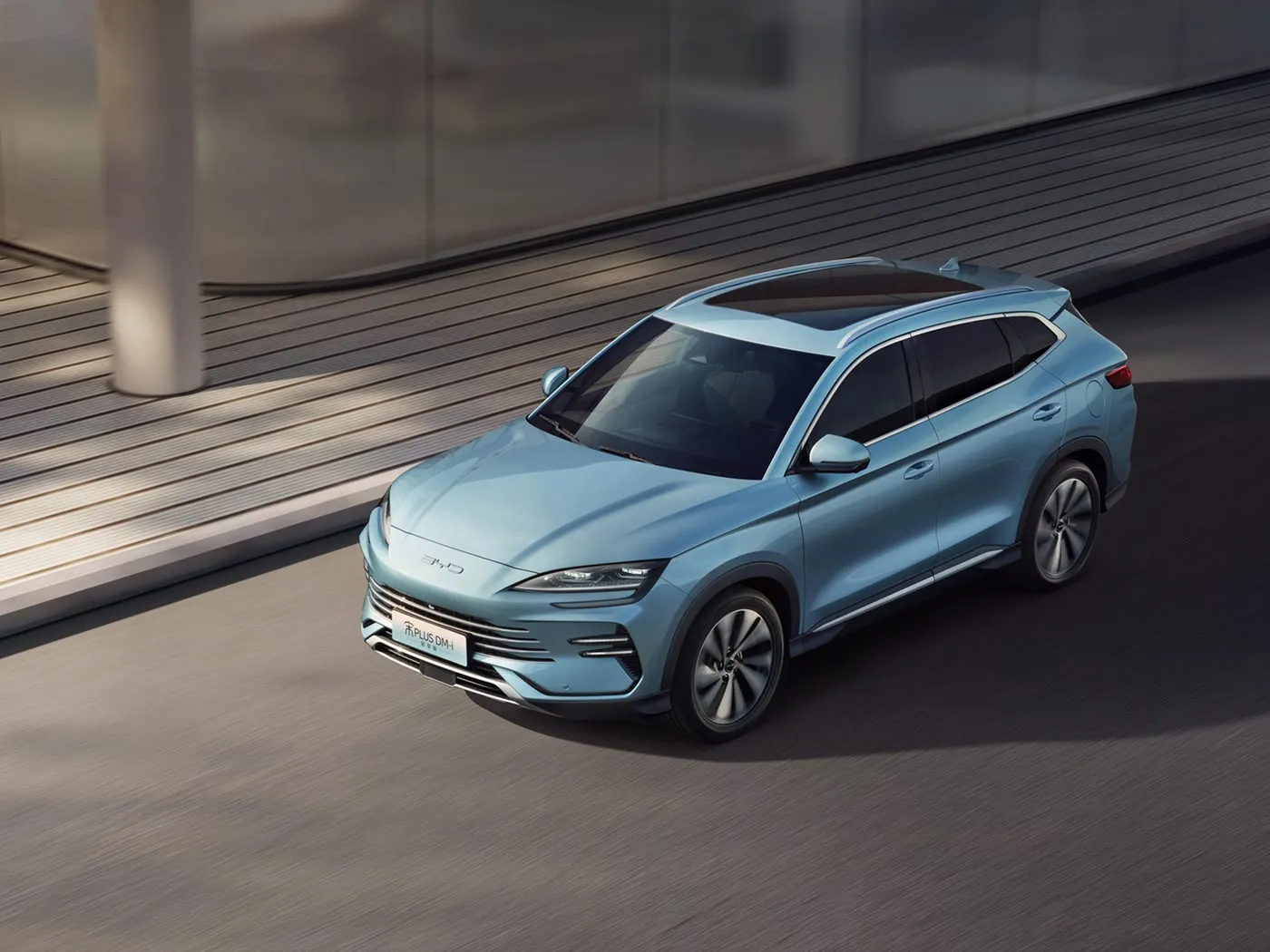 BYD Song Plus SUV Atomatik AWD tare da Rear Kamara Fata kujerun Hagu Hybrid Fuel Tuƙi Hagu